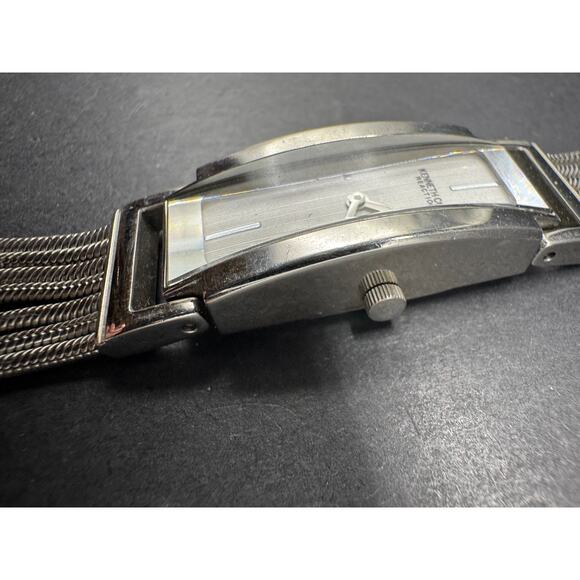 Kenneth Cole KC4615 Long White Rectangular Pinstripe Dial Stainless Steel Watch main image 9
